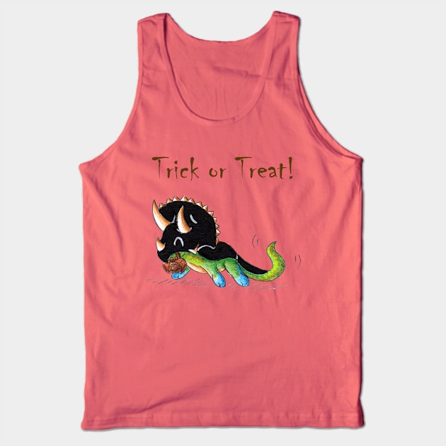 Minimaceratops (Trick or Treat) Tank Top by KristenOKeefeArt